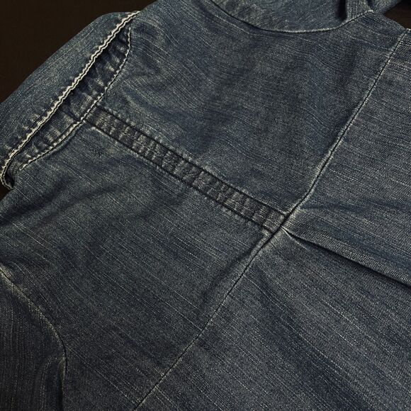 ~ Old Navy Girls 4T Denim Shirt Dress Blue Long Sleeve Jean Pockets Button Up - Picture 8 of 11